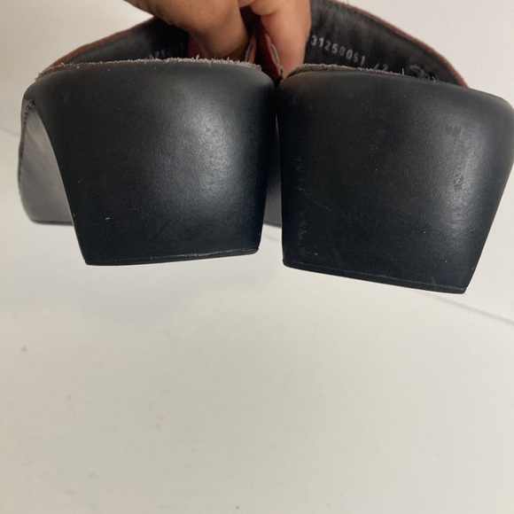 Mephisto Mobils Sandals Womens 42 12 Red Leather Two Strap Wedge Comfy Shoes - Picture 8 of 16